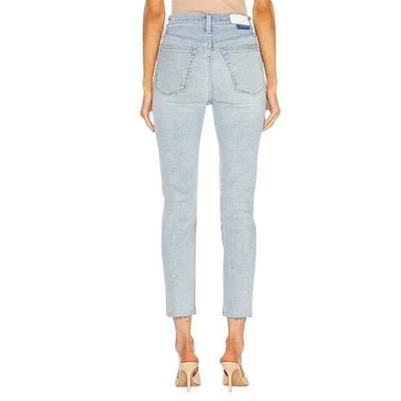 RE/DONE 90’s High Rise Ankle Crop Denim Worn Light Blue Size 26 EUC - Picture 3 of 12